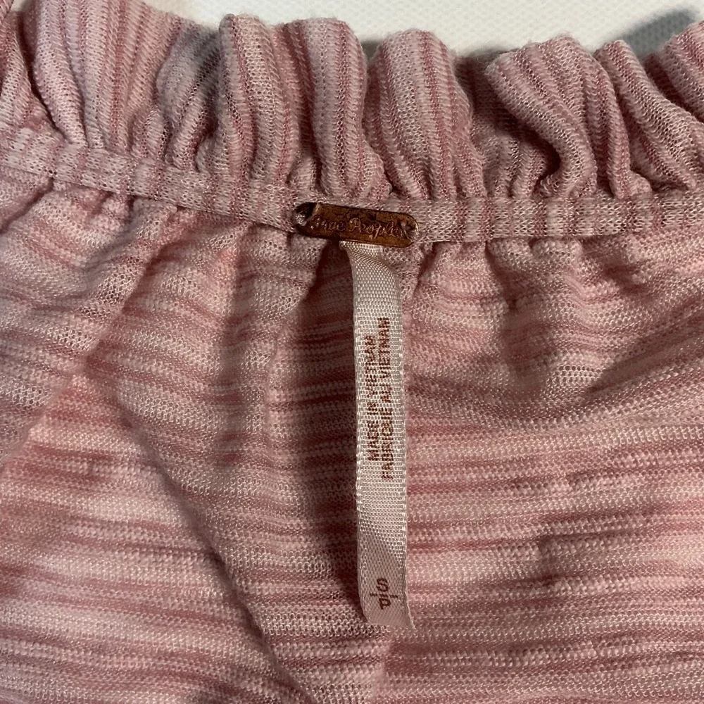Free People We The Free Dorothy Striped Crop Top Pink White Size S